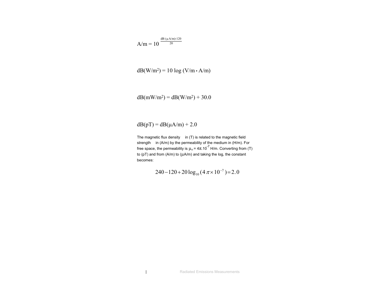 Equation 6, Equation 7, Equation 8 | Equation 9 | ETS-Lindgren 3161 Octave Horn Antenna User Manual | Page 30 / 31