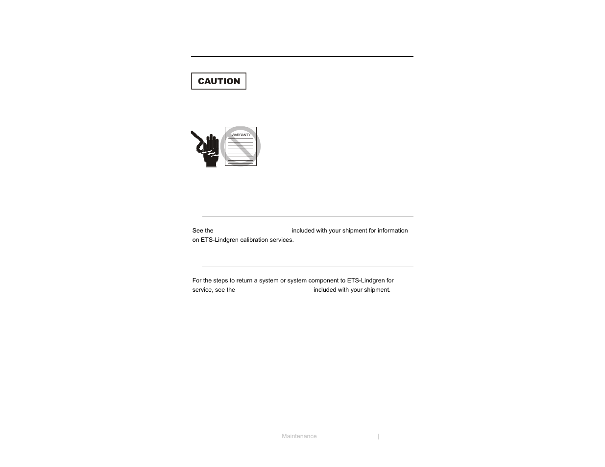 0 maintenance | ETS-Lindgren 3163 High Gain Conical Horn Antennas User Manual | Page 11 / 25