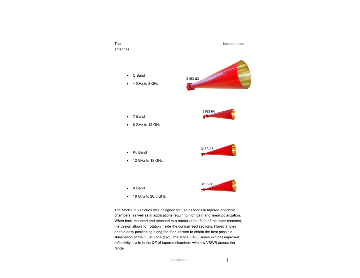 0 introduction | ETS-Lindgren 3163 High Gain Conical Horn Antennas User Manual | Page 7 / 25