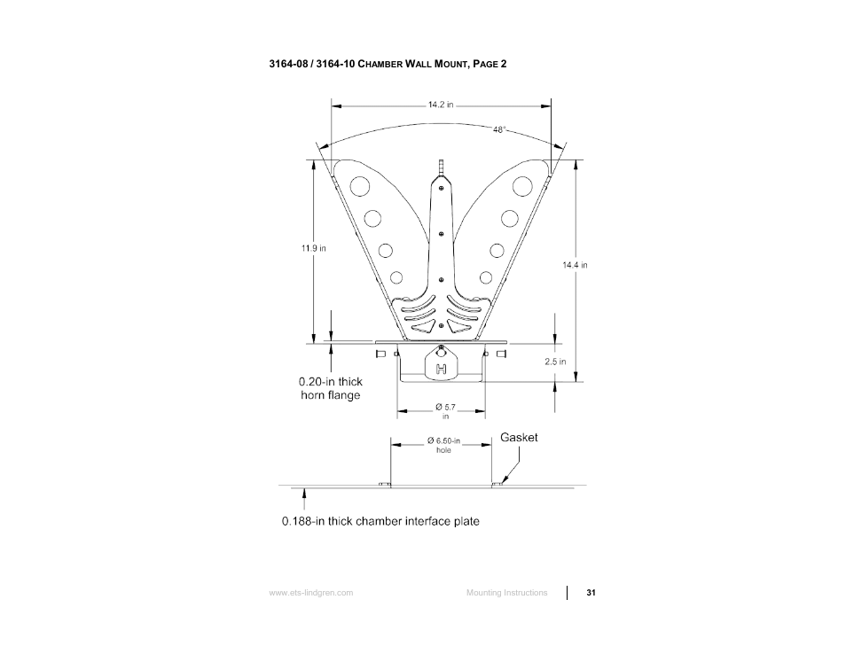 ETS-Lindgren 3164-10 Open Boundary Quad-Ridged Horn User Manual | Page 31 / 115