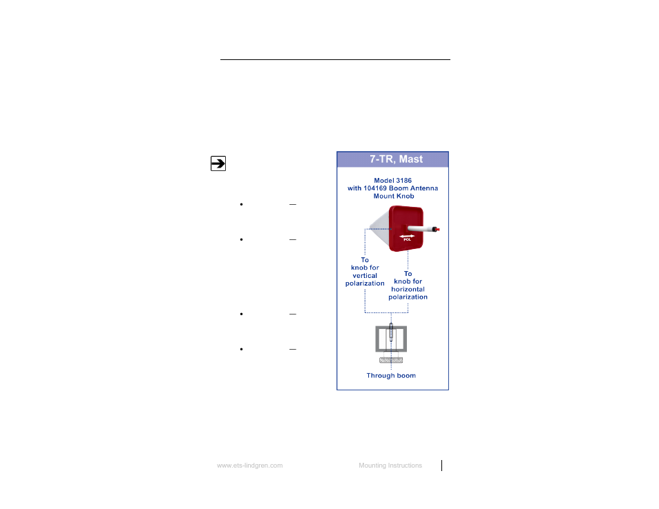 Additional mounting options, Tr and mast mounting options | ETS-Lindgren 3186 Dual Stacked LPDA Antenna User Manual | Page 17 / 35