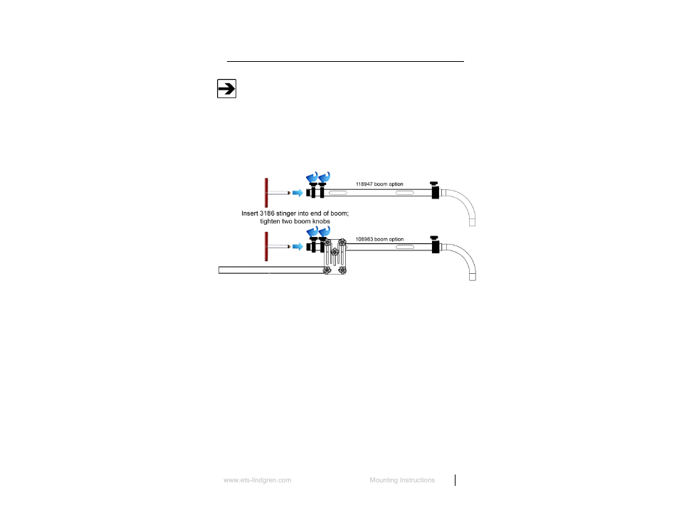 Using the stinger mount | ETS-Lindgren 3186 Dual Stacked LPDA Antenna User Manual | Page 19 / 35