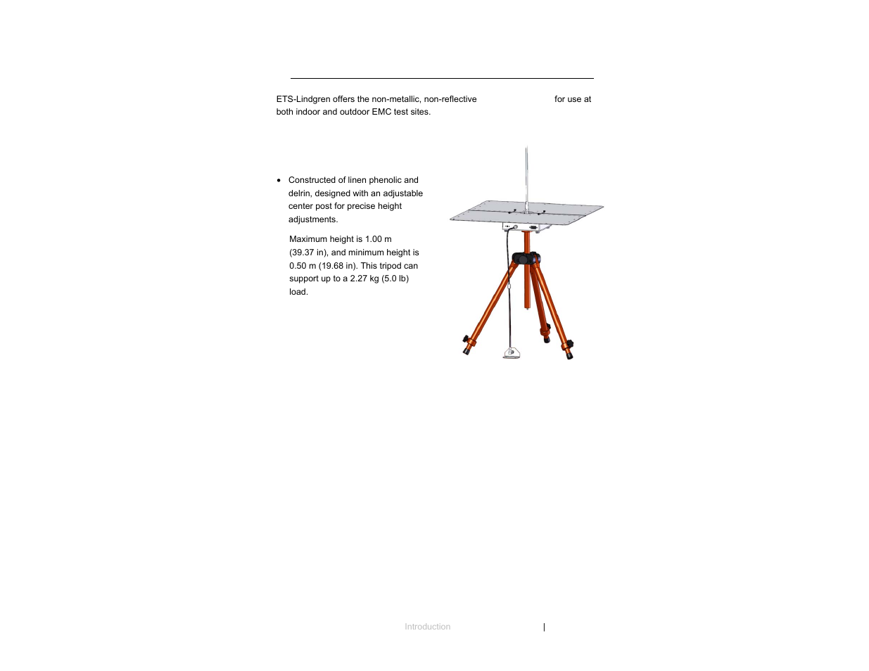 4tr light tripod (optional), Tr light tripod (optional) | ETS-Lindgren 3301C Active Monopole User Manual | Page 11 / 62
