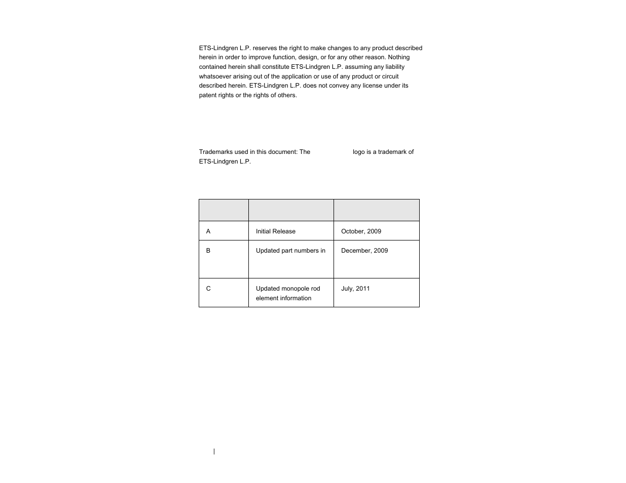 ETS-Lindgren 3301C Active Monopole User Manual | Page 2 / 62