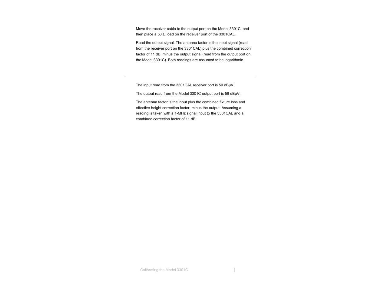 Example of antenna factor calculation | ETS-Lindgren 3301C Active Monopole User Manual | Page 45 / 62