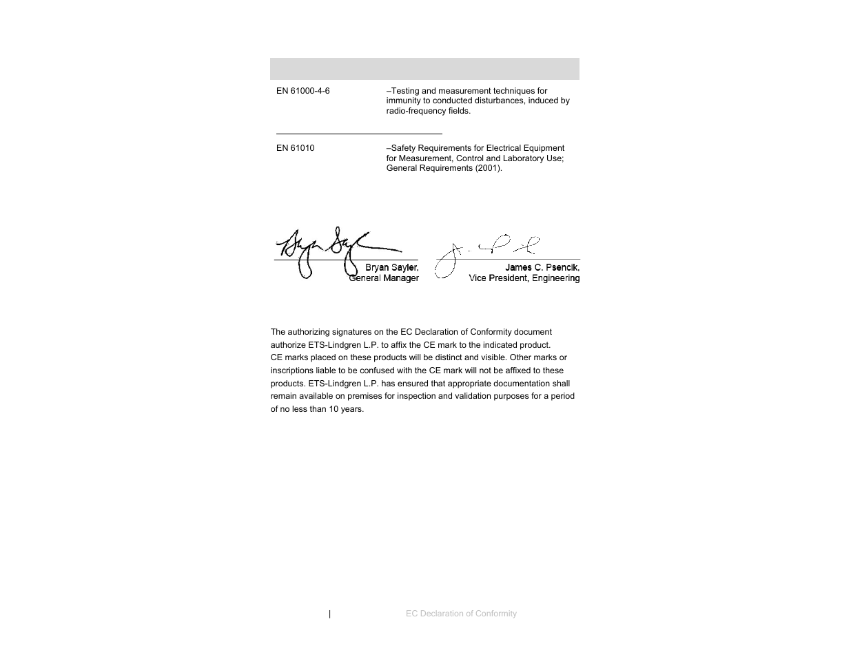 ETS-Lindgren 3301C Active Monopole User Manual | Page 62 / 62