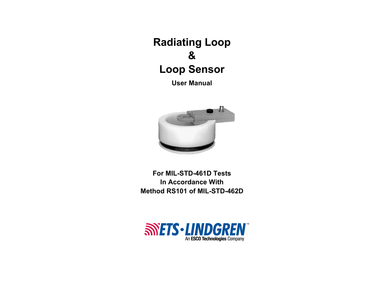 ETS-Lindgren 7606 Coil Antenna/Shielded Coil User Manual | 39 pages