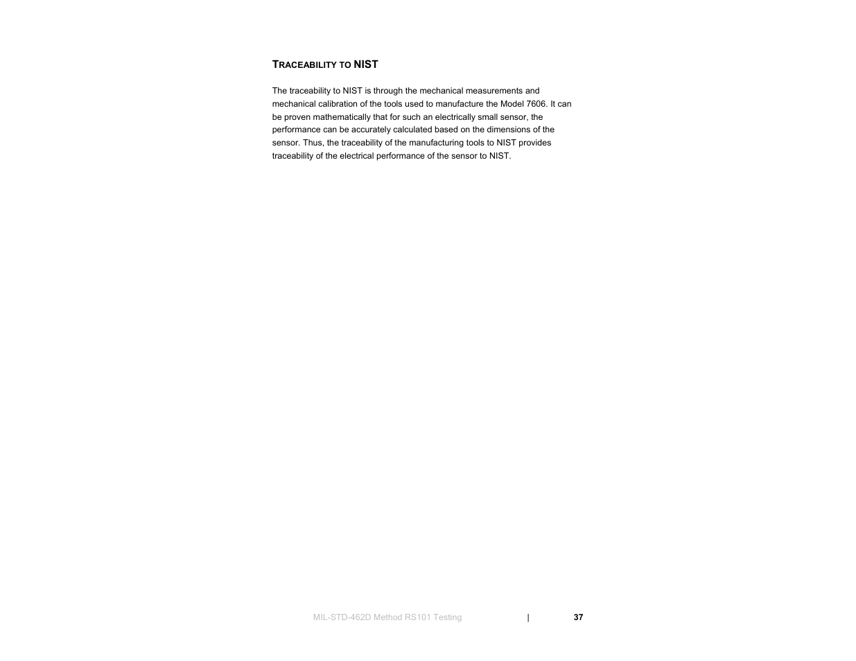 Traceability to nist | ETS-Lindgren 7606 Coil Antenna/Shielded Coil User Manual | Page 37 / 39