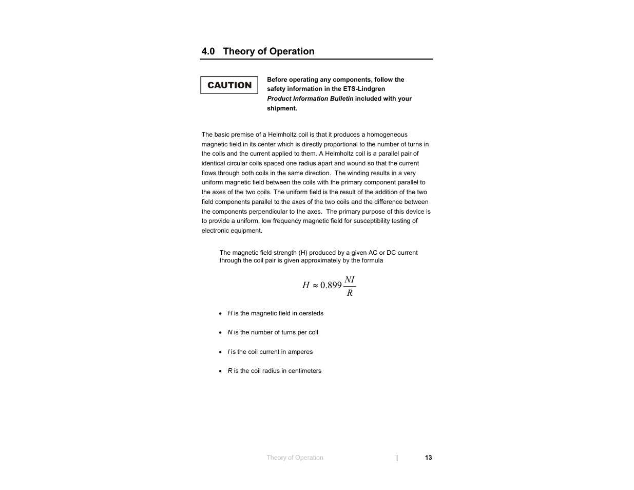 ETS-Lindgren 6404 Helmholtz Coil User Manual | Page 13 / 24