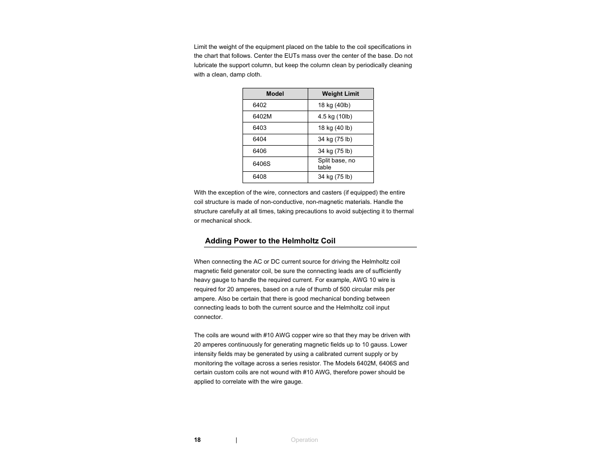 ETS-Lindgren 6404 Helmholtz Coil User Manual | Page 18 / 24
