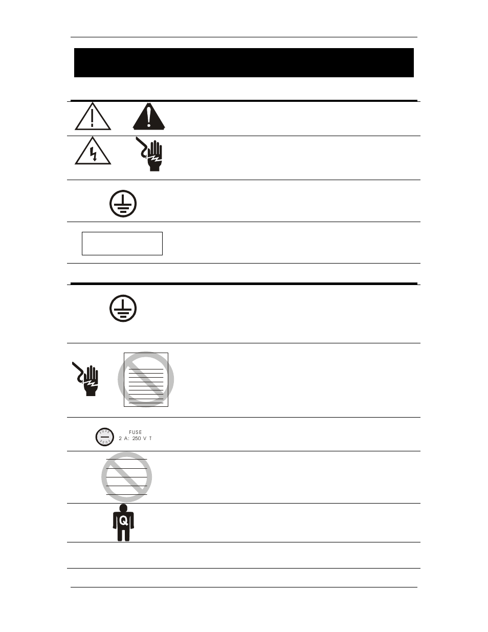 Safety symbol definitions, General safety considerations, Stop | Caution | ETS-Lindgren 2090 Controller User Manual | Page 6 / 178