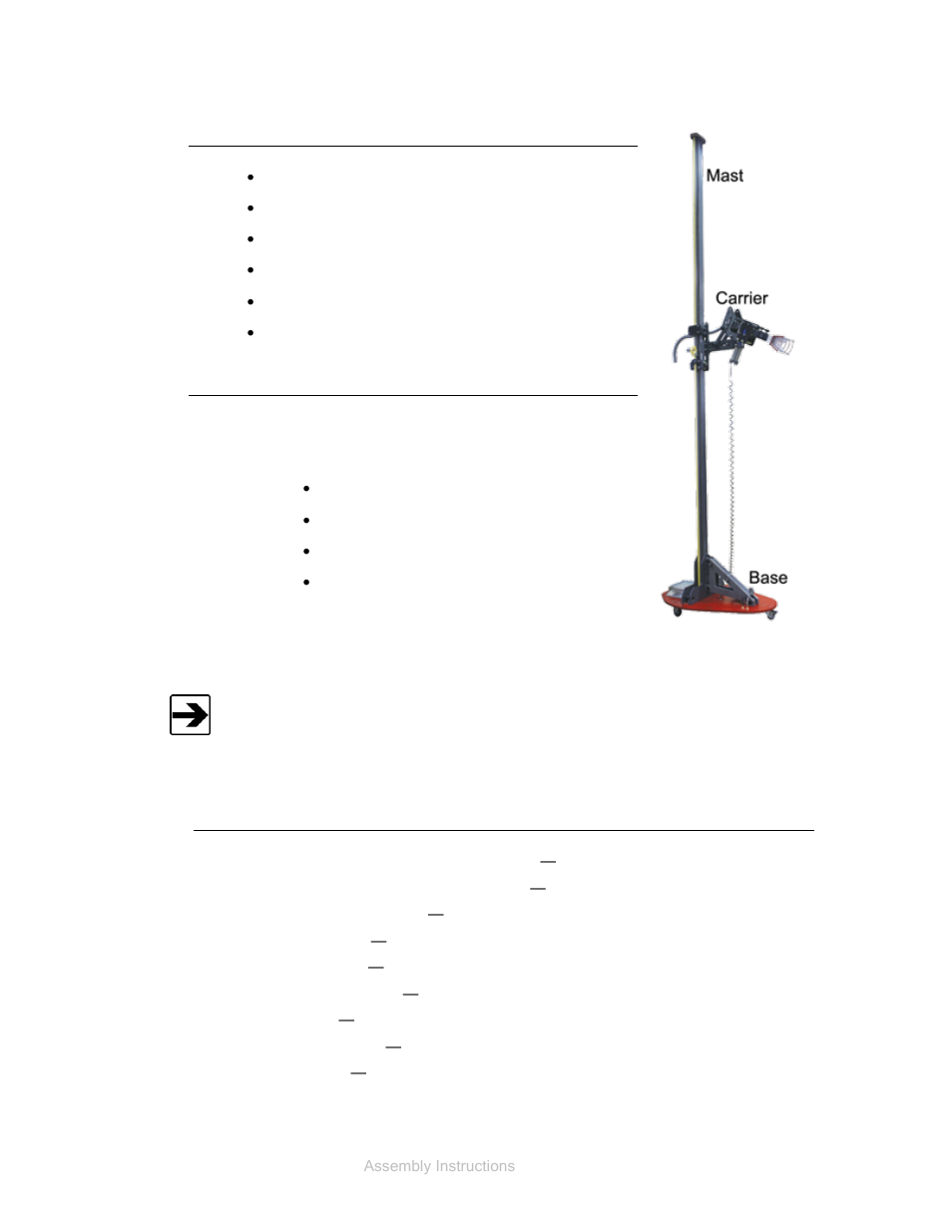Recommended tools, Parts to assemble, Overview of assembly steps | ETS-Lindgren 2171B Boresight Antenna Tower User Manual | Page 22 / 64
