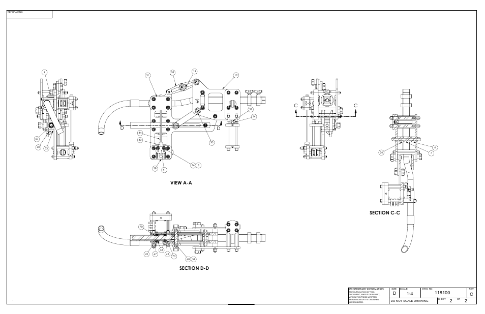 Dview a-a | ETS-Lindgren 2171B Boresight Antenna Tower User Manual | Page 61 / 64