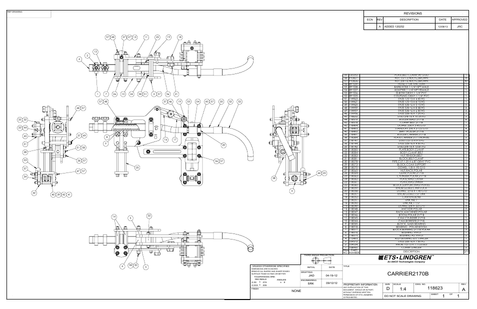 Ets lindgren, Carrier2170b, None | Revisions | ETS-Lindgren 2171B Boresight Antenna Tower User Manual | Page 63 / 64