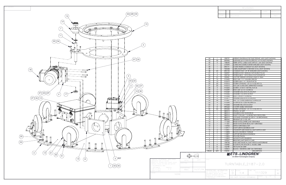 Ets lindgren | ETS-Lindgren 2187 Turntable User Manual | Page 33 / 36