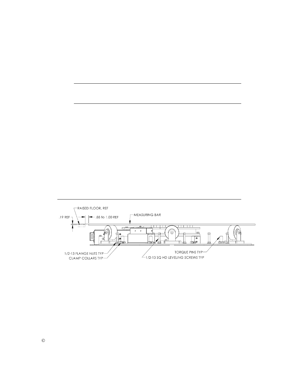 Raised panel floor flange installation | ETS-Lindgren 2188 Turntable User Manual | Page 17 / 39