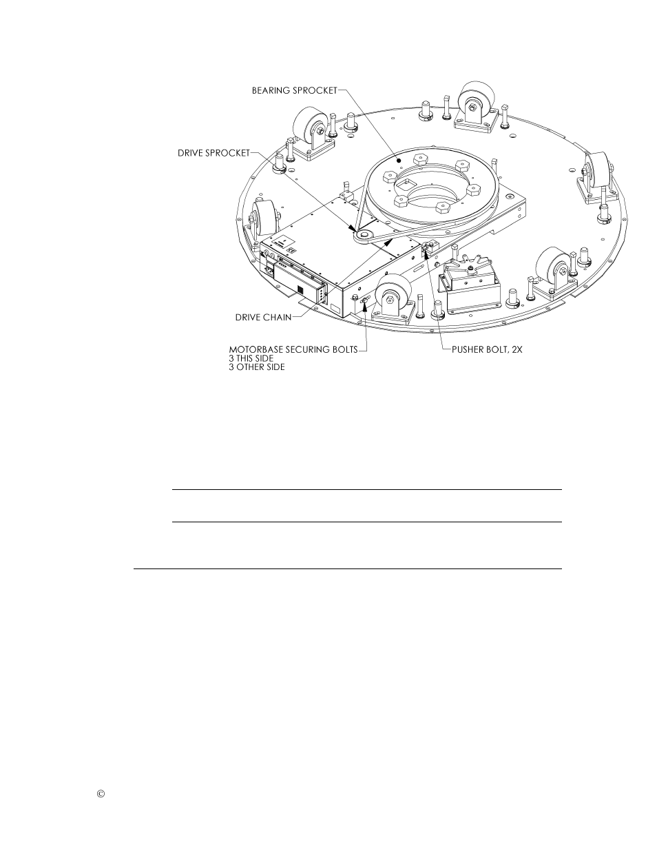 Motorbase attachment | ETS-Lindgren 2188 Turntable User Manual | Page 19 / 39