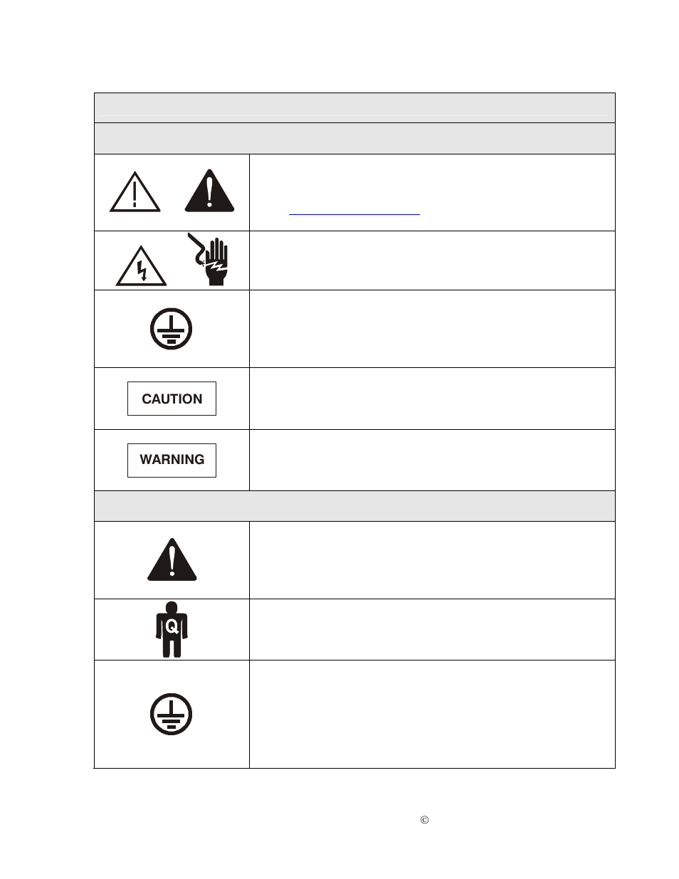 Safety symbol definitions | ETS-Lindgren 2188 Turntable User Manual | Page 4 / 39