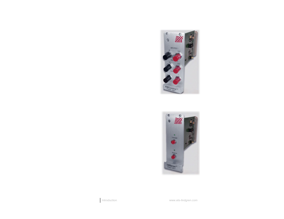 Emcontrol positioner control plug-in card, Emsense emf probe plug-in card | ETS-Lindgren 7000-001 EMCenter Modular RF Platform User Manual | Page 10 / 41