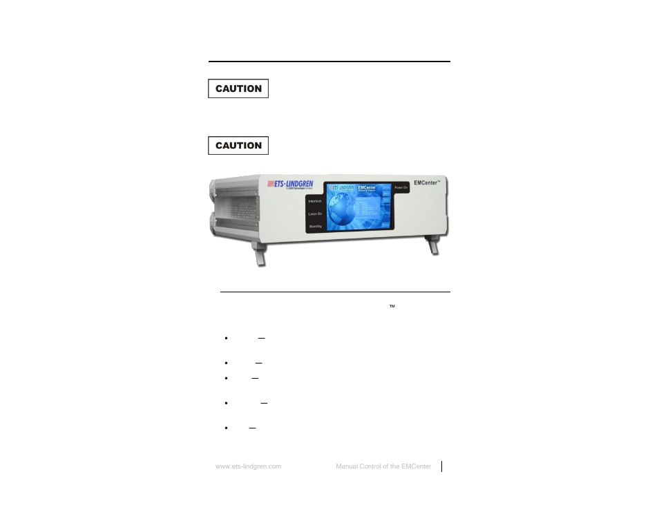 0 manual control of the emcenter, Common control buttons | ETS-Lindgren 7000-001 EMCenter Modular RF Platform User Manual | Page 25 / 41