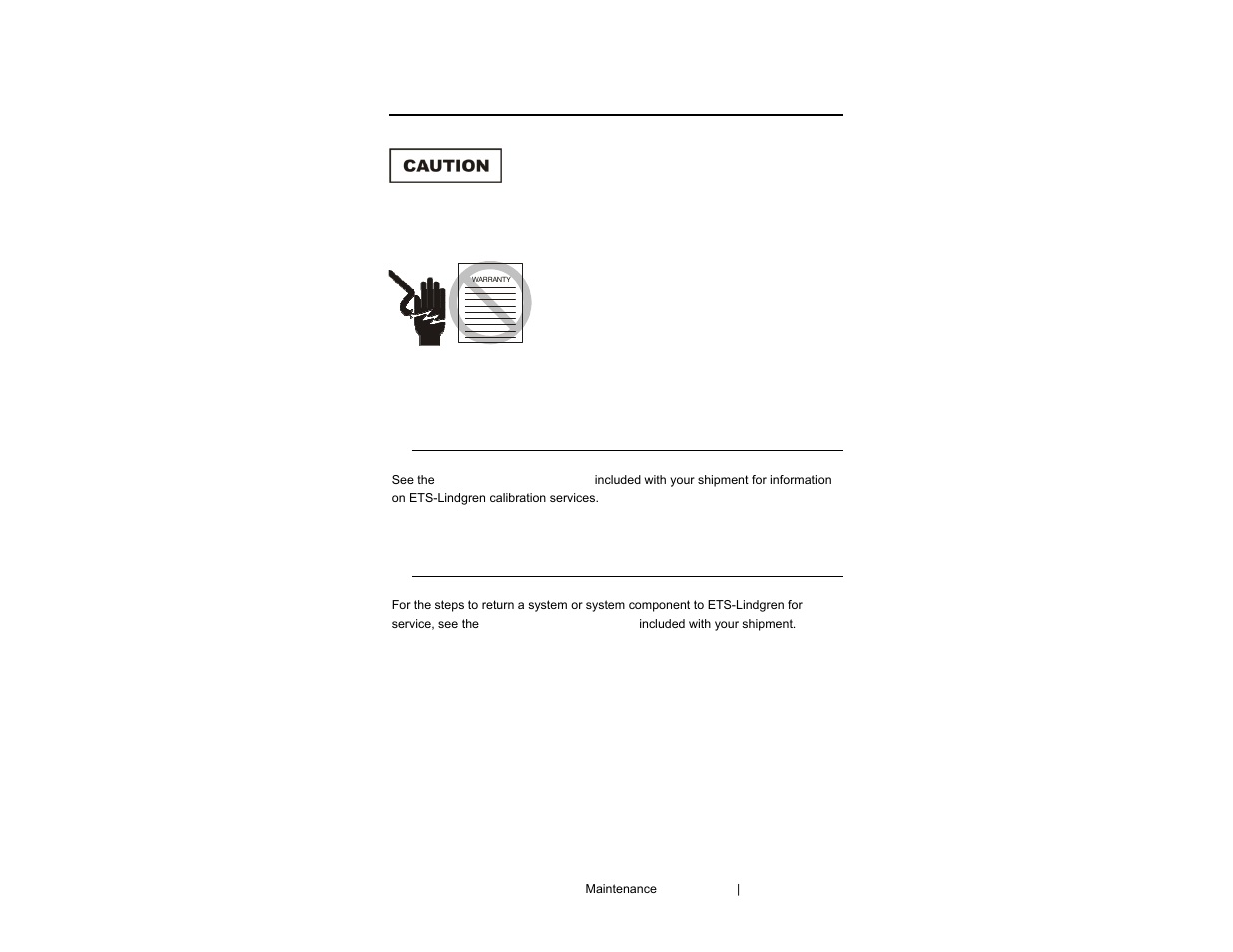 0 maintenance | ETS-Lindgren 94606-6 Current Probe User Manual | Page 11 / 57