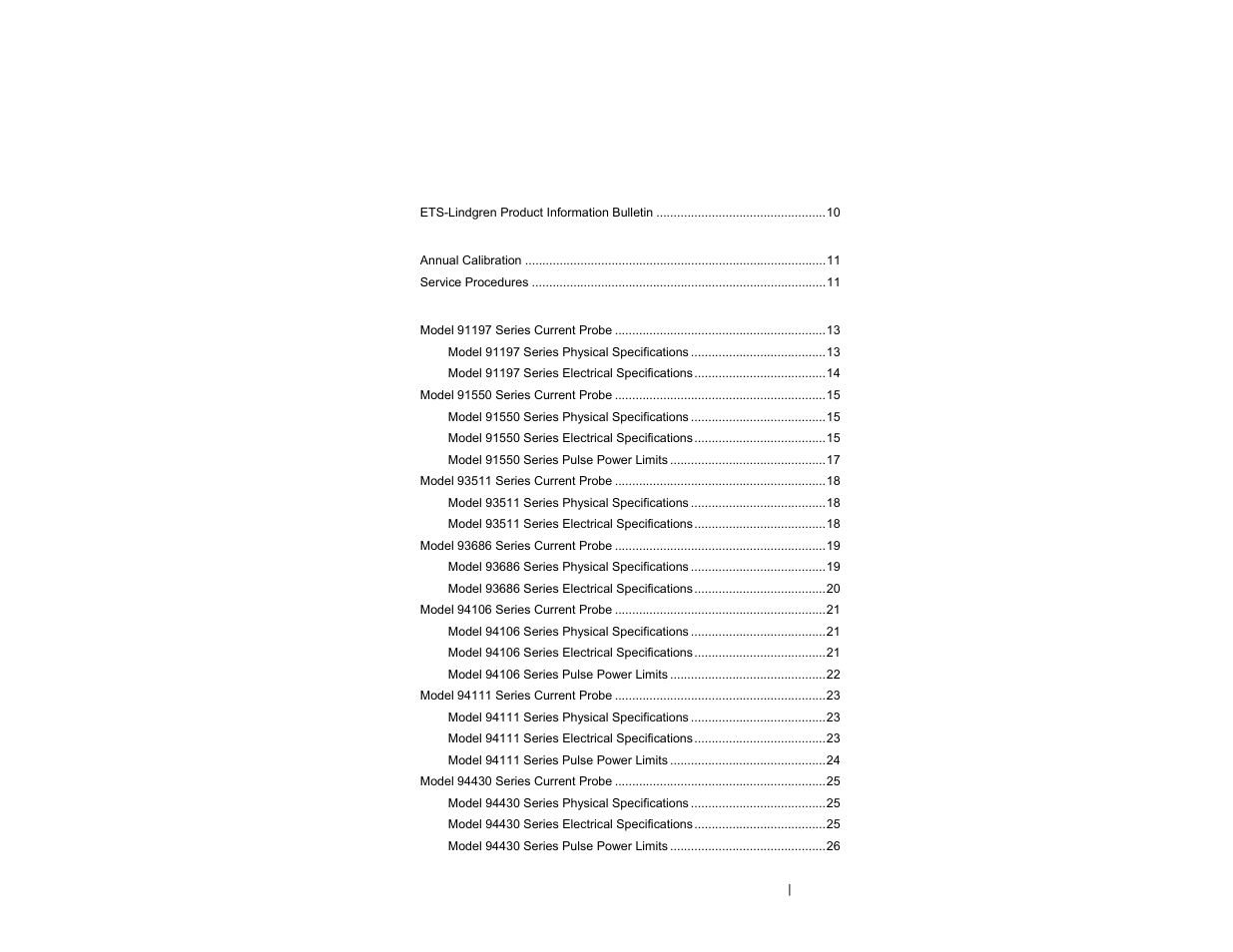 ETS-Lindgren 94606-6 Current Probe User Manual | Page 3 / 57