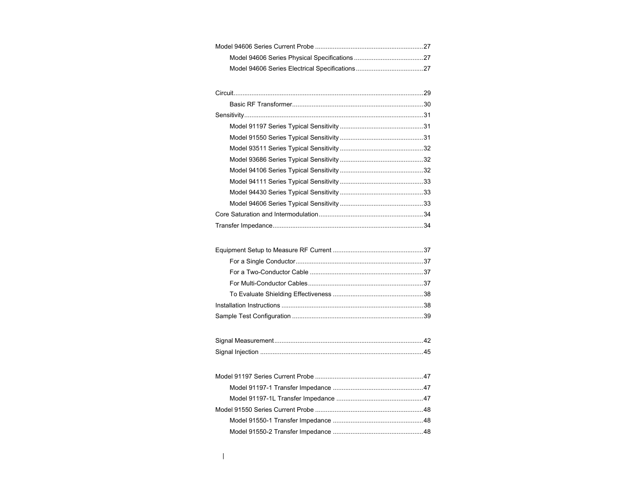 ETS-Lindgren 94606-6 Current Probe User Manual | Page 4 / 57