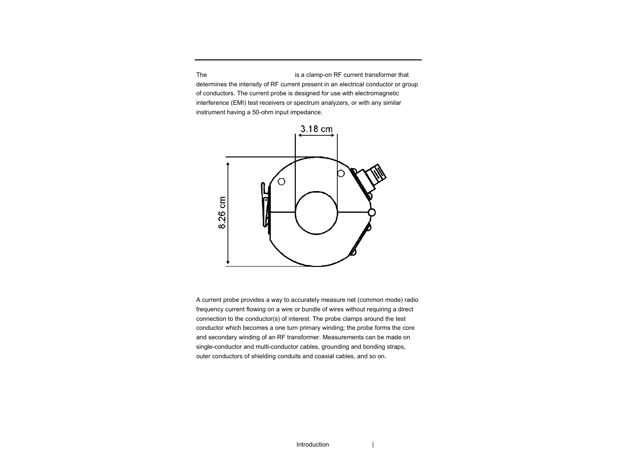 0 introduction | ETS-Lindgren 94606-6 Current Probe User Manual | Page 9 / 57