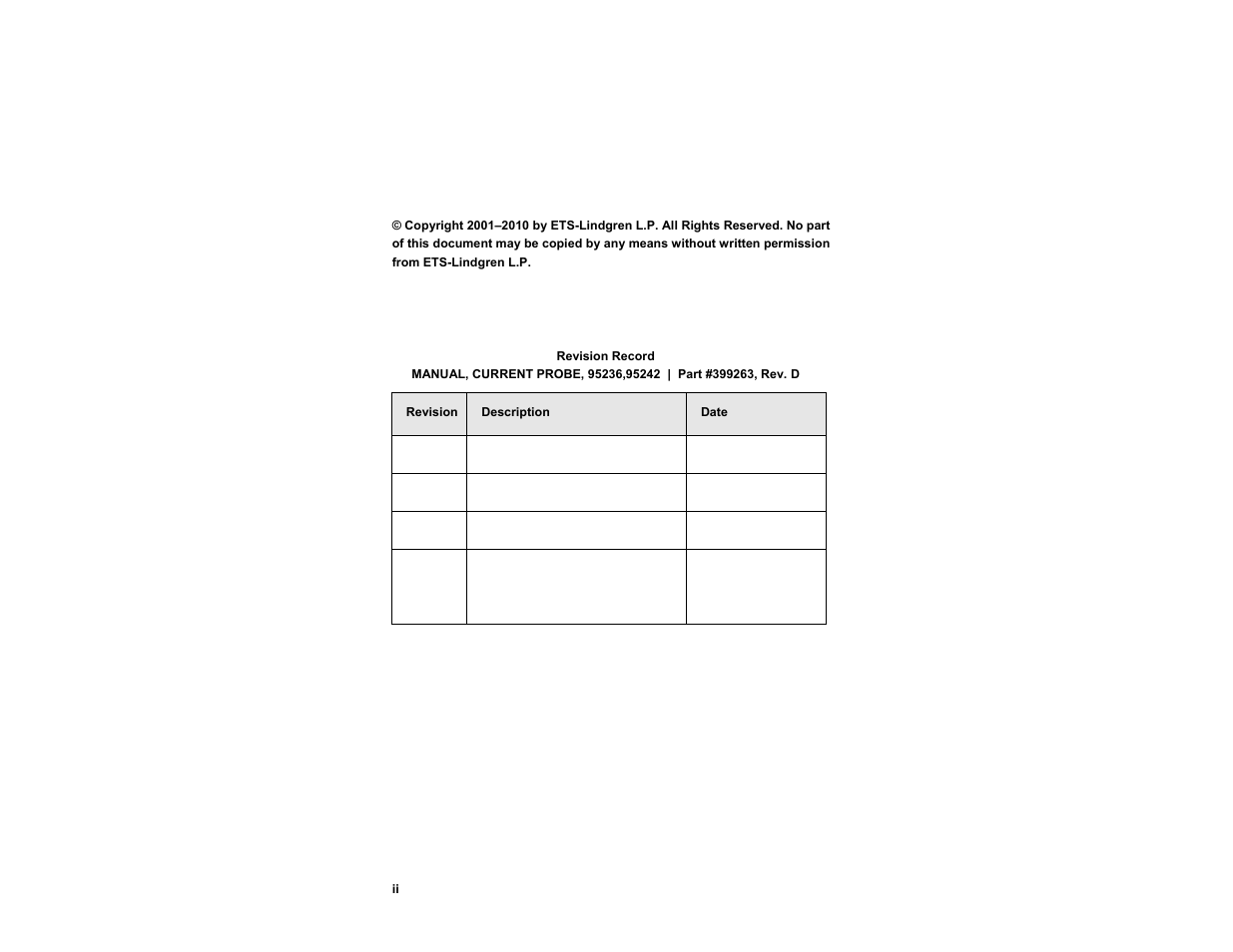 ETS-Lindgren 95242-1 Injection Probes User Manual | Page 2 / 27