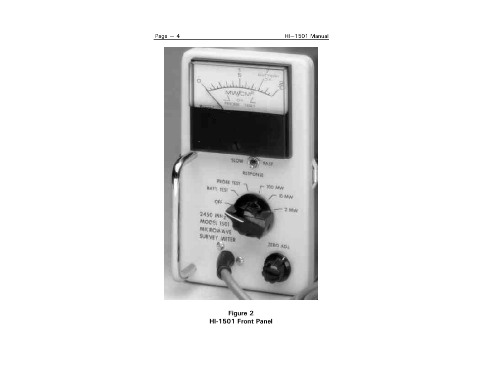 ETS-Lindgren HI-1501 Microwave Oven Survey Meter User Manual | Page 12 / 28