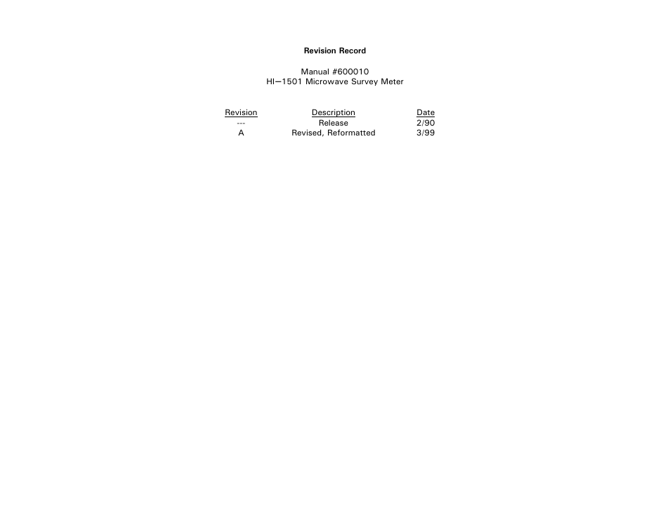ETS-Lindgren HI-1501 Microwave Oven Survey Meter User Manual | Page 3 / 28