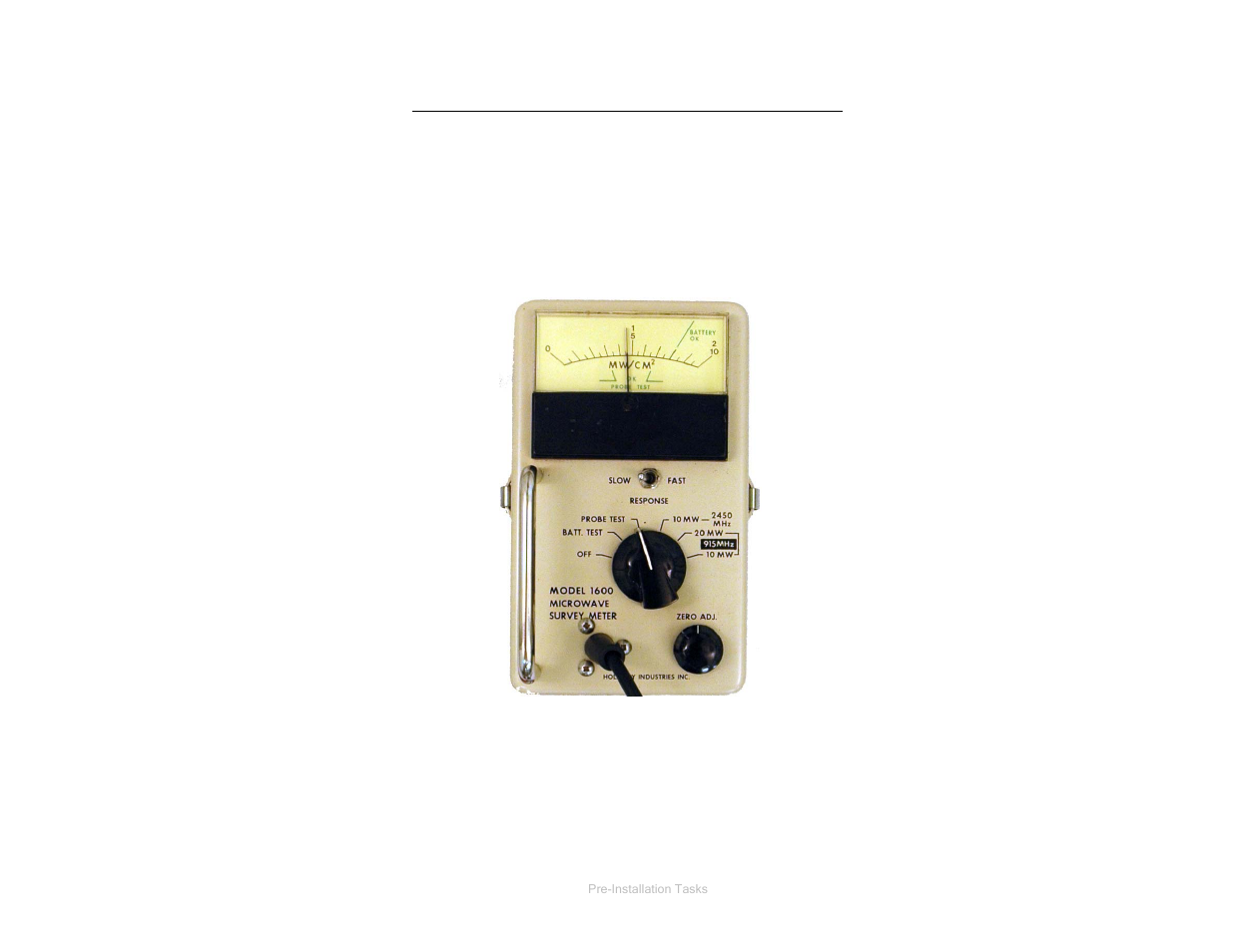 ETS-Lindgren HI-1600 Microwave Oven Survey Meter User Manual | Page 16 / 26