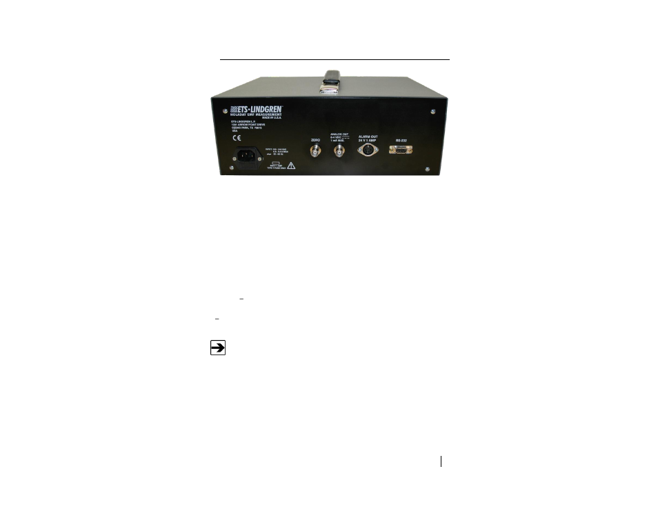 Back panel controls and connectors, Zero, Analog out | ETS-Lindgren HI-1710A Microwave Oven Survey Meter User Manual | Page 23 / 57
