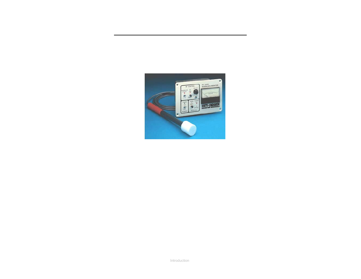 Introduction | ETS-Lindgren HI-2602 Interlock Monitor User Manual | Page 7 / 22