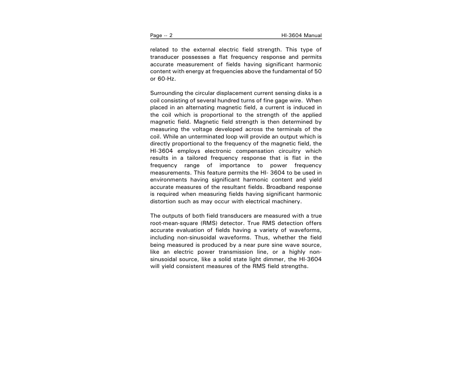 ETS-Lindgren HI-3604 ELF Survey Meter User Manual | Page 10 / 44