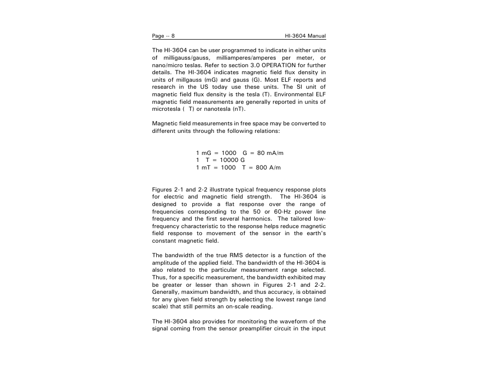 ETS-Lindgren HI-3604 ELF Survey Meter User Manual | Page 16 / 44