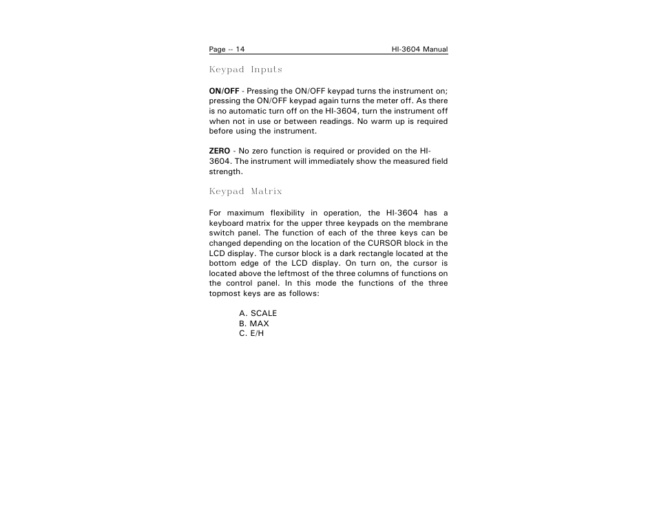 ETS-Lindgren HI-3604 ELF Survey Meter User Manual | Page 22 / 44