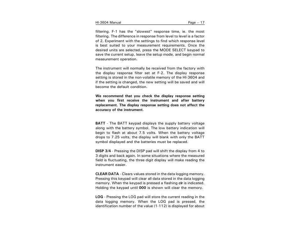 ETS-Lindgren HI-3604 ELF Survey Meter User Manual | Page 25 / 44