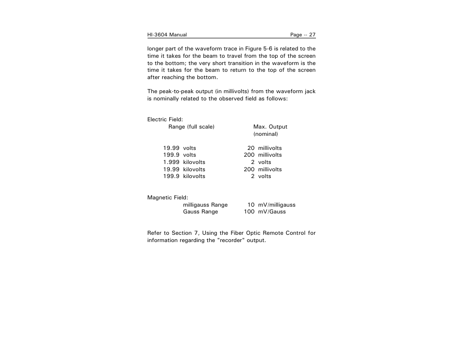 ETS-Lindgren HI-3604 ELF Survey Meter User Manual | Page 35 / 44
