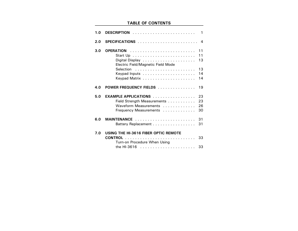 ETS-Lindgren HI-3604 ELF Survey Meter User Manual | Page 5 / 44