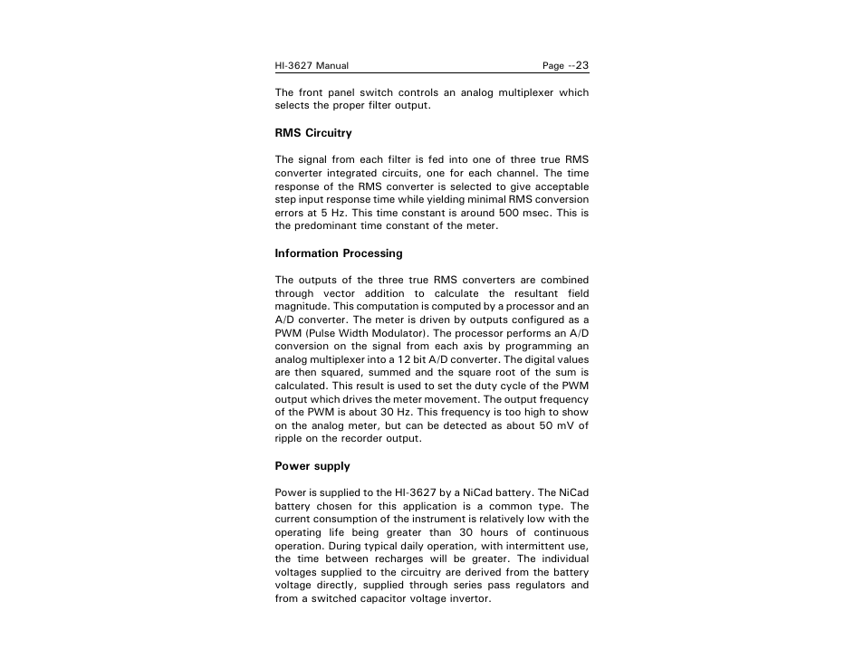 ETS-Lindgren HI-3627 ELF Magnetic Field Meter User Manual | Page 31 / 36