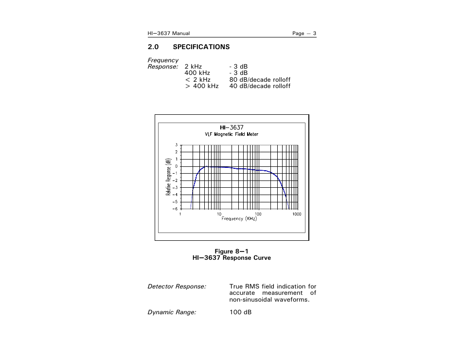 ETS-Lindgren HI-3637 VLF Magnetic Field Meter User Manual | Page 11 / 48