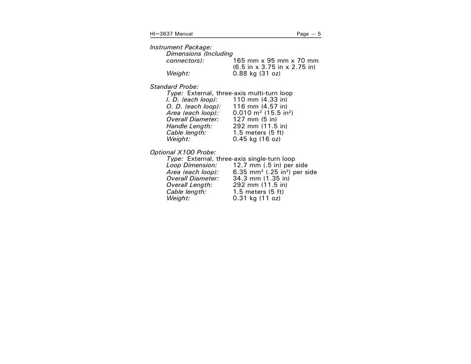 ETS-Lindgren HI-3637 VLF Magnetic Field Meter User Manual | Page 13 / 48