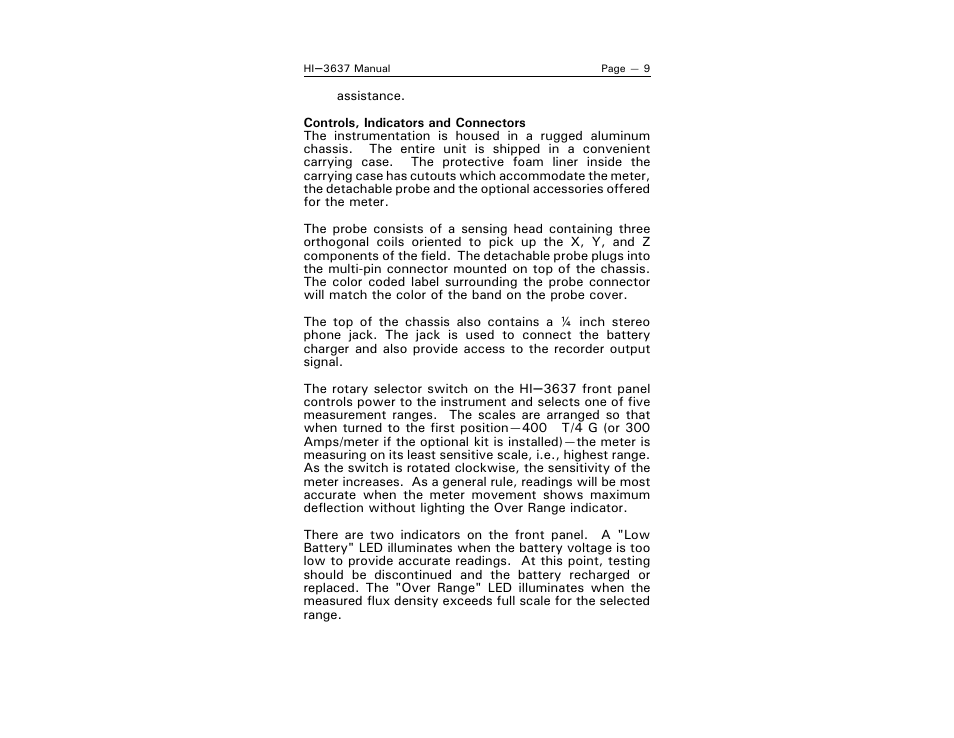 ETS-Lindgren HI-3637 VLF Magnetic Field Meter User Manual | Page 17 / 48