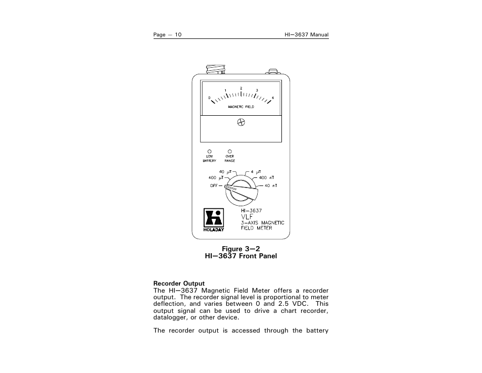 ETS-Lindgren HI-3637 VLF Magnetic Field Meter User Manual | Page 18 / 48