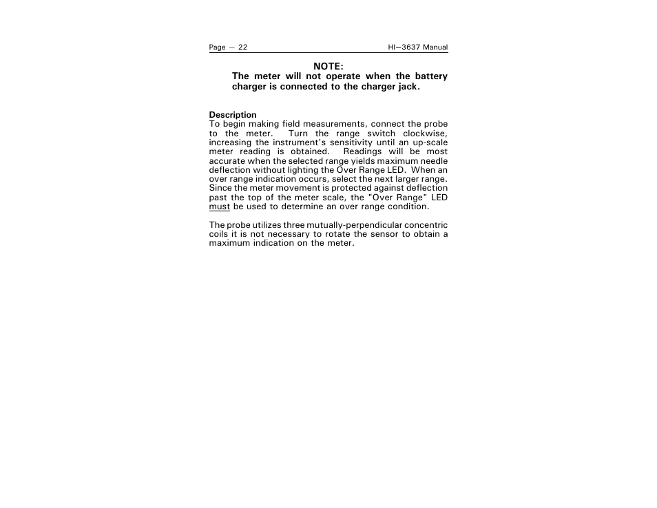 ETS-Lindgren HI-3637 VLF Magnetic Field Meter User Manual | Page 30 / 48