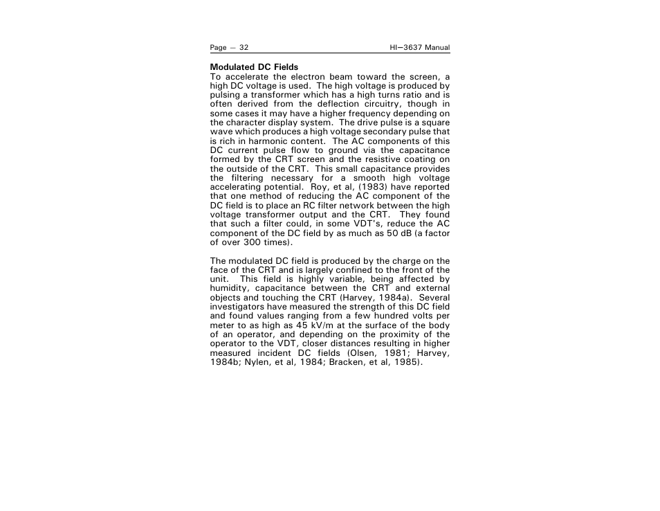 ETS-Lindgren HI-3637 VLF Magnetic Field Meter User Manual | Page 40 / 48