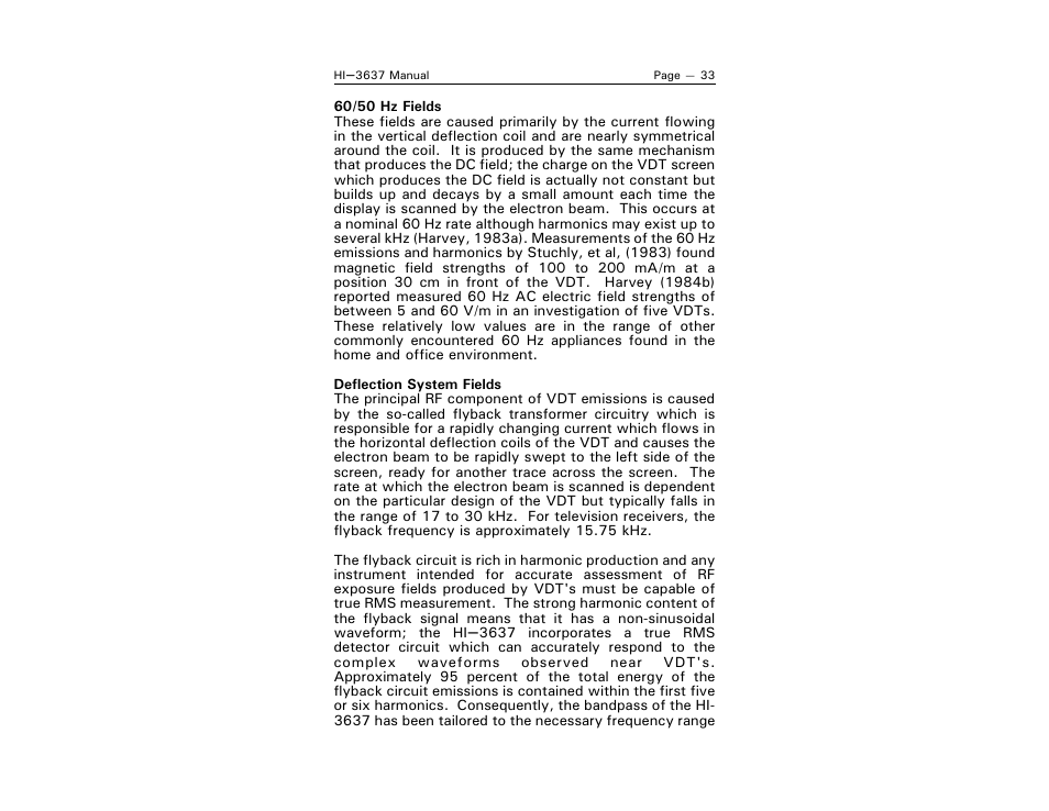 ETS-Lindgren HI-3637 VLF Magnetic Field Meter User Manual | Page 41 / 48
