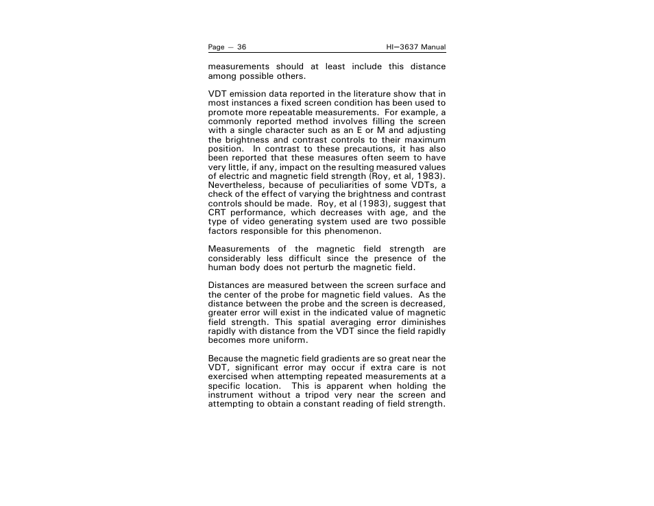 ETS-Lindgren HI-3637 VLF Magnetic Field Meter User Manual | Page 44 / 48