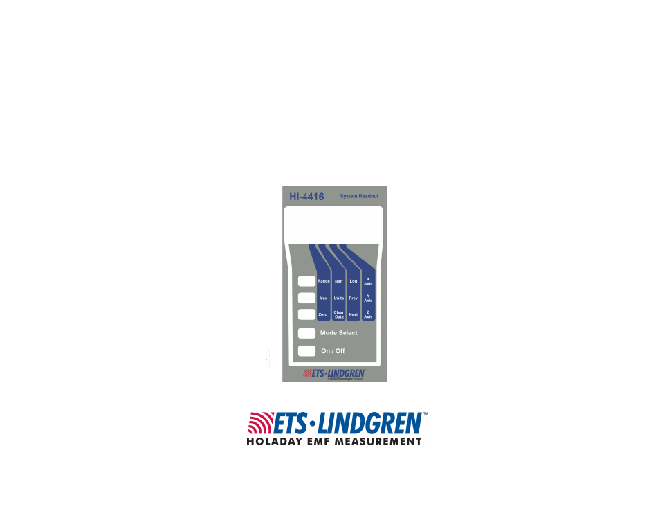 ETS-Lindgren HI-4416 Numeric EMF Readout Unit User Manual | 38 pages